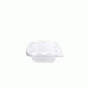 Eatery Essentials Hinged-Lid Tamper-Evident Container by KODA CUP – 8.0 ounces, Polyethylene Terephthalate (PET), Pack of 240, Model RPTTE8
