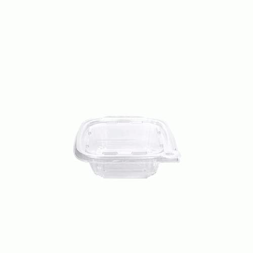 Eatery Essentials Hinged-Lid Tamper-Evident Container by KODA CUP – 8.0 ounces, Polyethylene Terephthalate (PET), Pack of 240, Model RPTTE8