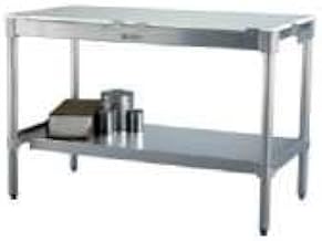 New Age 24P96KD Poly Top Work Table with Open Base 96" W x 24" D