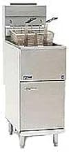 Pitco Gas Fryer, 14" Tube Fired Floor Model, 122k BTU Output, Natural Gas Operation, 50 lb Oil Capacity, Millivolt Control No Electric Required, Stainless Steel Construction, 45C+S_NG