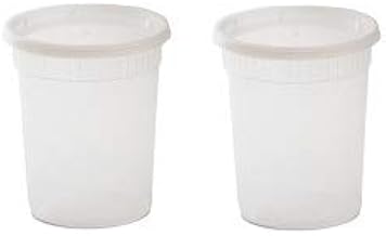 Pactiv 32 oz Newspring Delitainer Polypropylene Premium Round Food Container with Lids Translucent | 2 Cases of 240
