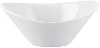 CAC China JEL-6 Jelly Dish PW 11oz 6 1/2" Porcelain Oval, Super White, Set of 36