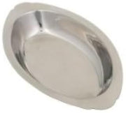 Royal Industries Oval Au Gratin, Stainless Steel, 8 oz, Silver