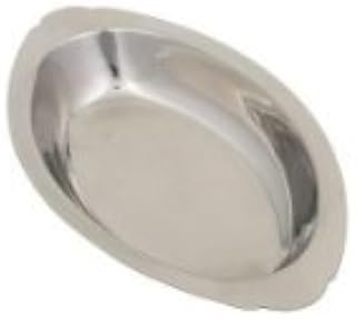 Royal Industries Oval Au Gratin, Stainless Steel, 8 oz, Silver