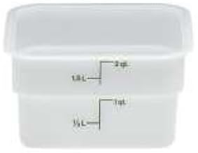 Cambro CamSquare Square Food Container White, 2 qt (Case of 6)