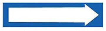Pipe Marker - Pressure-Sensitive - Direction Arrow Blue, Blue, For Pipe 18 yards per roll,0"W