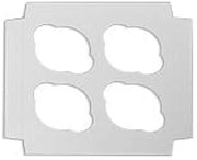 77CI-261 PE 4 Cup Cupcake Insert44; White - Case of 100