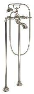 Moen S22110BN Weymouth Two Handle Tub Filler with Lever-Handles and Handshower, Brushed Nickel