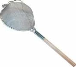 Winco MST-10RB 10.5" Round Strainer W/ Double Tinned Mesh, Reinforced Bowl, Wood Handle - Double