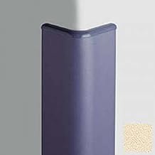 Corner Guard Bullnose 90, 3'' Wings, 8'H W/Caps, Ivory
