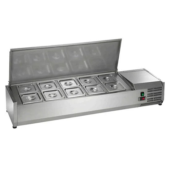 Arctic Air ACP55 Stainless Steel Condiment Prep Station, 55" Wide, 115V - Default Title