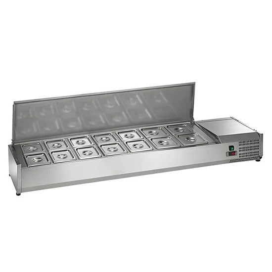 Arctic Air ACP63 Stainless Steel Condiment Prep Station, 63" Wide, 115V - Default Title