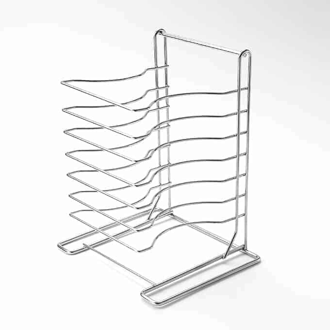 American Metalcraft 19107 Chrome-Plated Steel Pizza Pan Rack, 7 Pans - Default Title