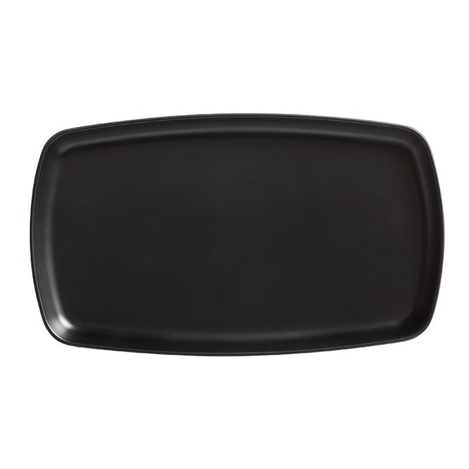 American Metalcraft Ani Melamine Platter, 7" x 12" - Black