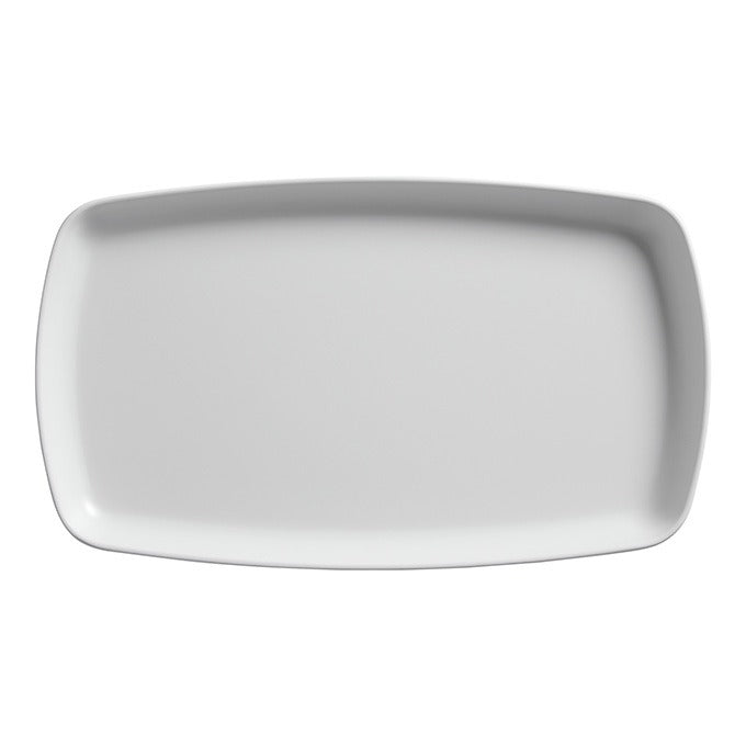 American Metalcraft Ani Melamine Platter, 7" x 12" - White