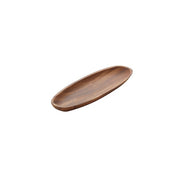 American Metalcraft Acacia Wood Display Boat, Brown - 12"