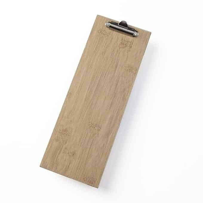American Metalcraft Wood Menu Holder, Beige - 12 1/2"