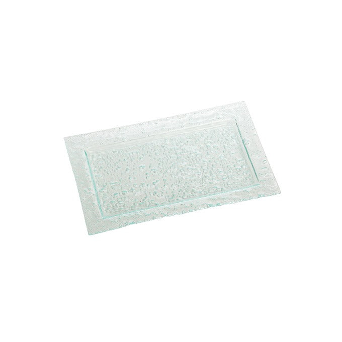 American Metalcraft Glacier Glass Platter, 7/8" High - 15"