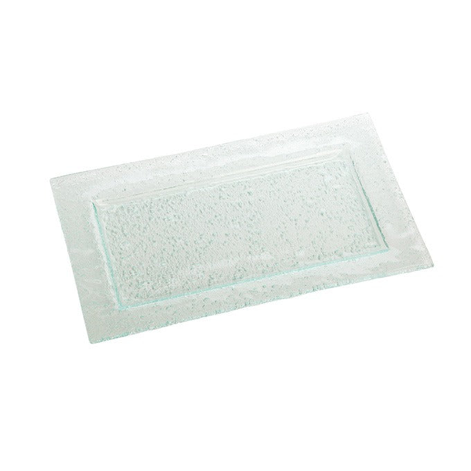 American Metalcraft Glacier Glass Platter, 7/8" High - 19"