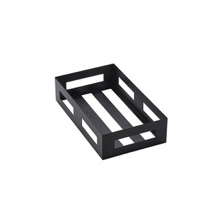American Metalcraft Black Twilight Stainless Steel Crate, 2 1/4" High - 9 1/4"