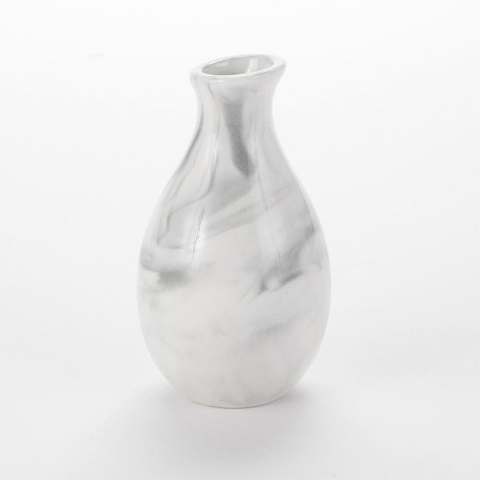 American Metalcraft Ceramic Vase, 3 7/8" High, 12/Case - Gray White