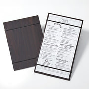 American Metalcraft CBR15 Wood Menu Holder, 9" x 15 1/2", Brown - 24/Case