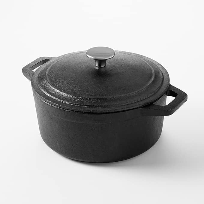 American Metalcraft Cast Iron Dutch Oven, Black - 3 qt.