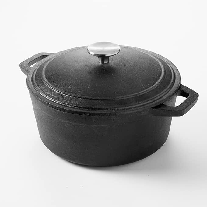 American Metalcraft Cast Iron Dutch Oven, Black - 4 qt.