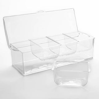 American Metalcraft FCS16 Plastic Condiment Bar, 2 qt., Clear - Default Title