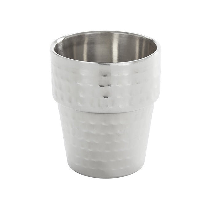 American Metalcraft Stainless Steel Fry Cup, 10 oz., Silver, 12/Case - Hammered