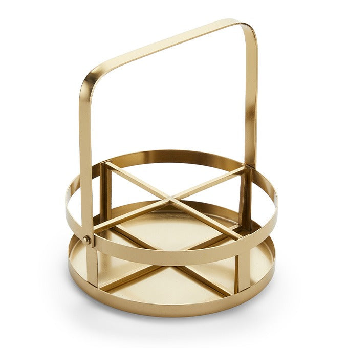 American Metalcraft GSFC7 Eastside Flight Caddy, 7 1/4" Diameter, Gold, 12/Case - Default Title