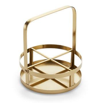 American Metalcraft GSFC7 Eastside Flight Caddy, 7 1/4" Diameter, Gold, 12/Case - Default Title
