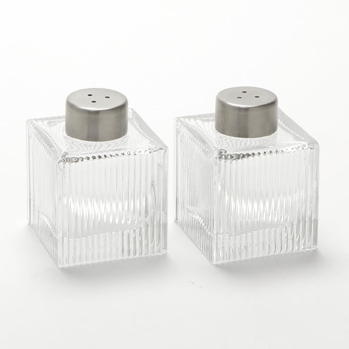 American Metalcraft Glass Pepper Set, 2 oz., Clear, 12/Case - Ribbed