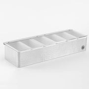 American Metalcraft Stainless Steel Condiment Bar, 5 3/4" Wide, Silver - 3 qt.