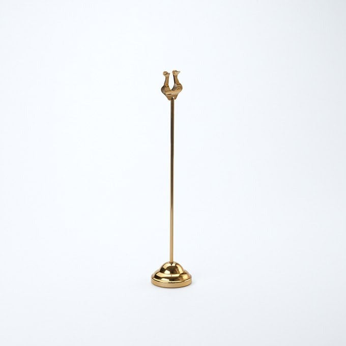 American Metalcraft Number Stand, 2 1/4" Diameter, Gold - 12"