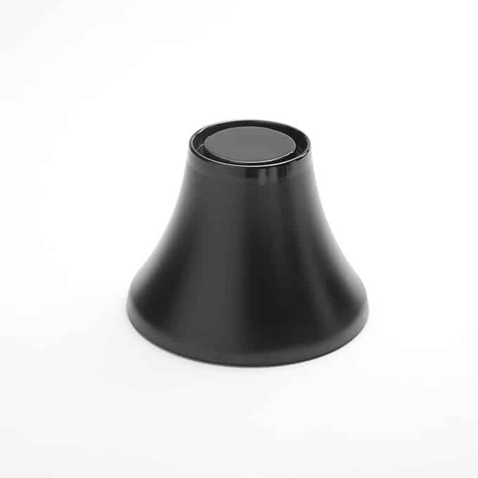 American Metalcraft Lift Melamine Pedestal, 6 1/2" Diameter, Black - 4 7/8"