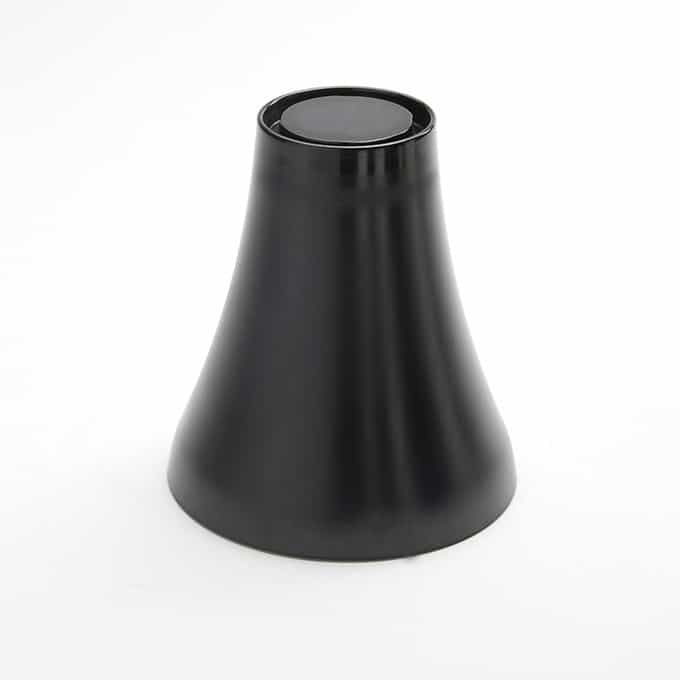 American Metalcraft Lift Melamine Pedestal, 6 1/2" Diameter, Black - 7 1/8"