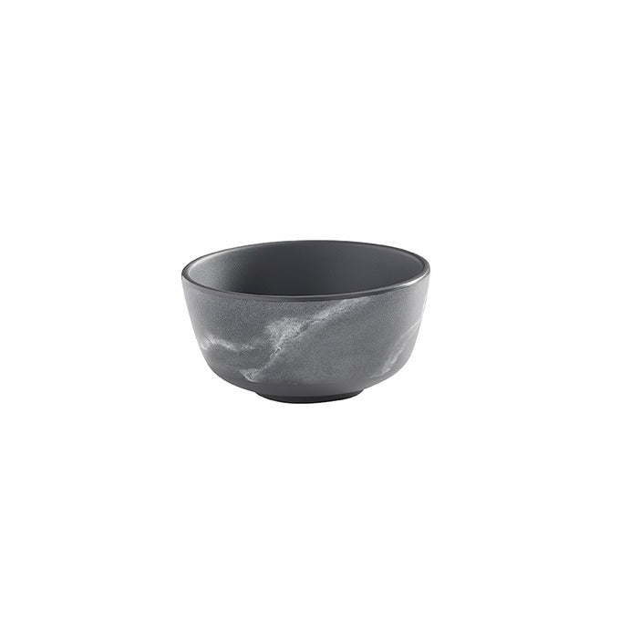 American Metalcraft Mix & Matte Melamine Bouillon Cup, 10 oz. - Gray / Faux Marble Matte