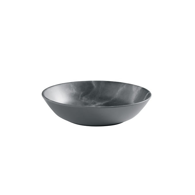 American Metalcraft Mix & Matte Melamine Bowl, 12 oz. - Gray / Faux Marble Matte