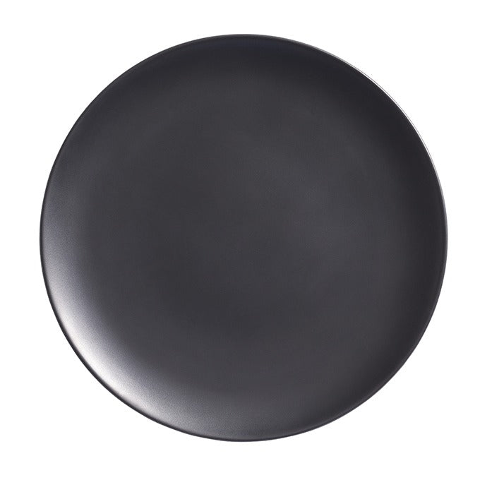 American Metalcraft Mix & Matte Black Melamine Plate, 1" High - Black / Matte