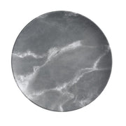 American Metalcraft Mix & Matte Black Melamine Plate, 1" High - Gray / Faux Stone Matte