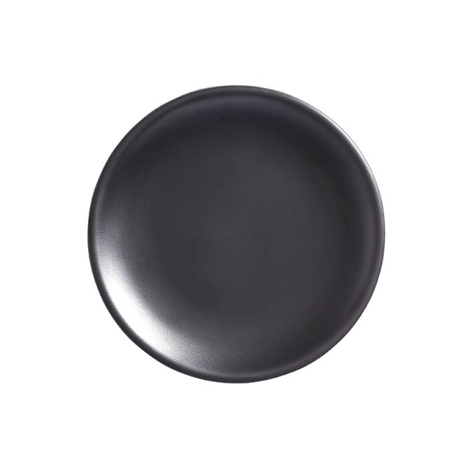 American Metalcraft Mix & Matte Black Melamine Plate, 6" Diameter - Black / Matte