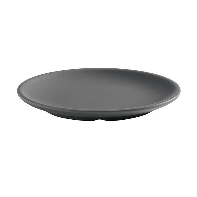 American Metalcraft Mix & Matte Black Melamine Plate, 6" Diameter - Gray / Matte