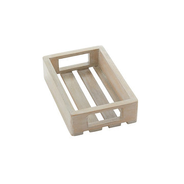 American Metalcraft Hampton Mango Wood Crate, 2 1/2" High, Beige - 10 1/8"