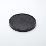 American Metalcraft Upton Wood Plate, 3/4" High, Black - 9"