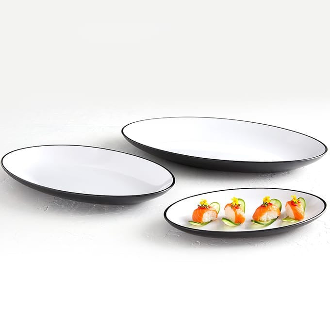 American Metalcraft Dual-Tone Melamine Platter - 14"