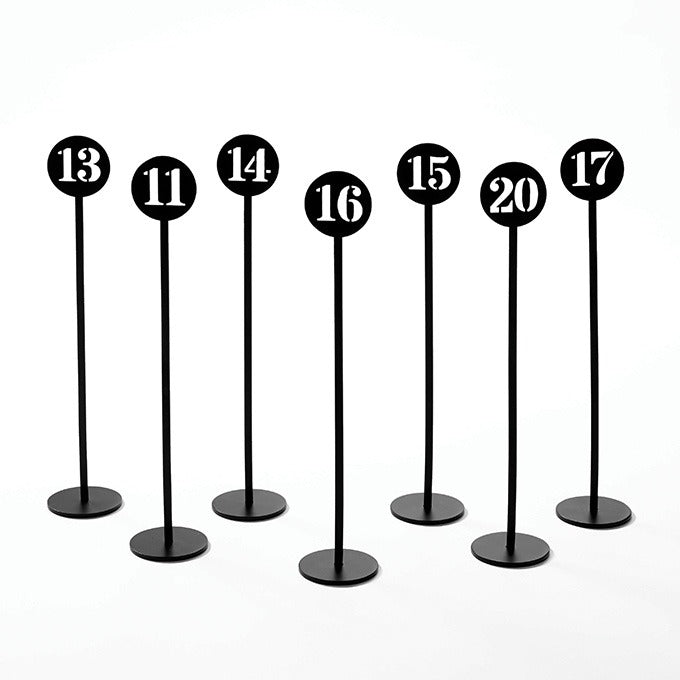 American Metalcraft Table Stand, 1 5/8" Diameter, Black - 11 to 20