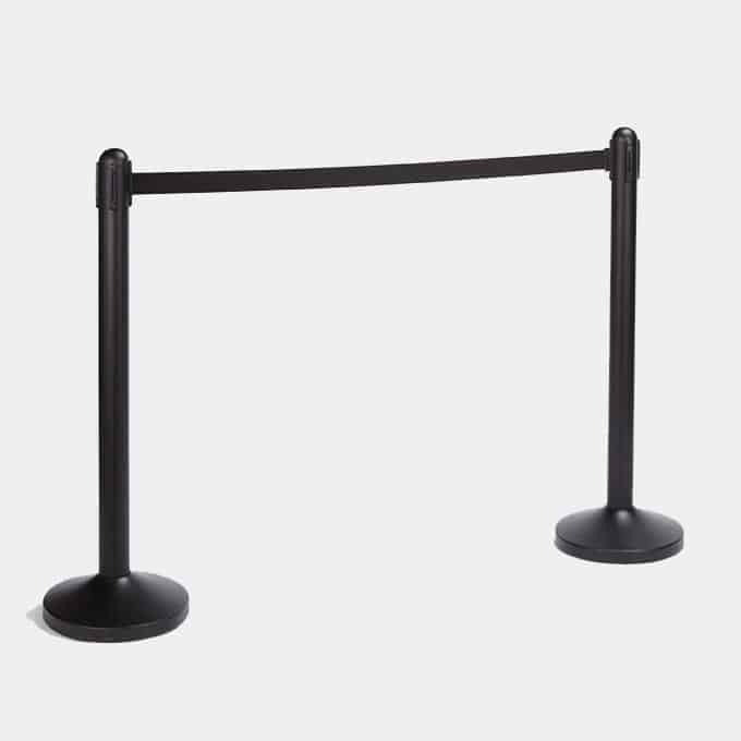 American Metalcraft RSBPBL Crowd Control Stanchion, 84" Long, Black - Default Title