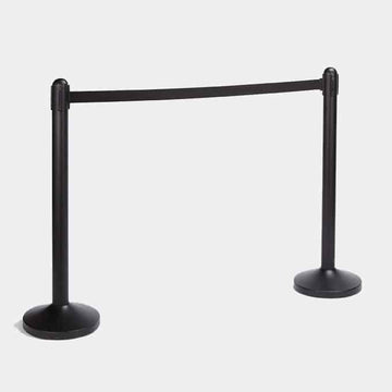 American Metalcraft RSBPBL Crowd Control Stanchion, 84" Long, Black - Default Title