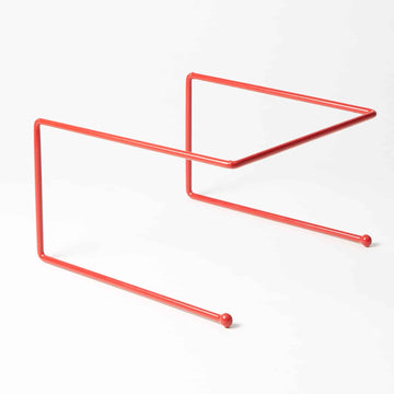 American Metalcraft Rubber-Coated Steel Pizza Stand, 7" High, Red - 9"